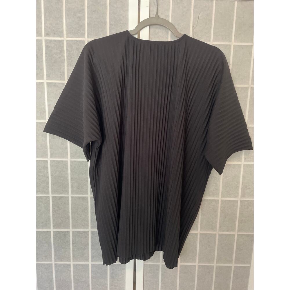 COS Black Pleated Half Zip Top L Relaxed Oversized Scandinavian Art to Wear Boxy - Picture 4 of 8